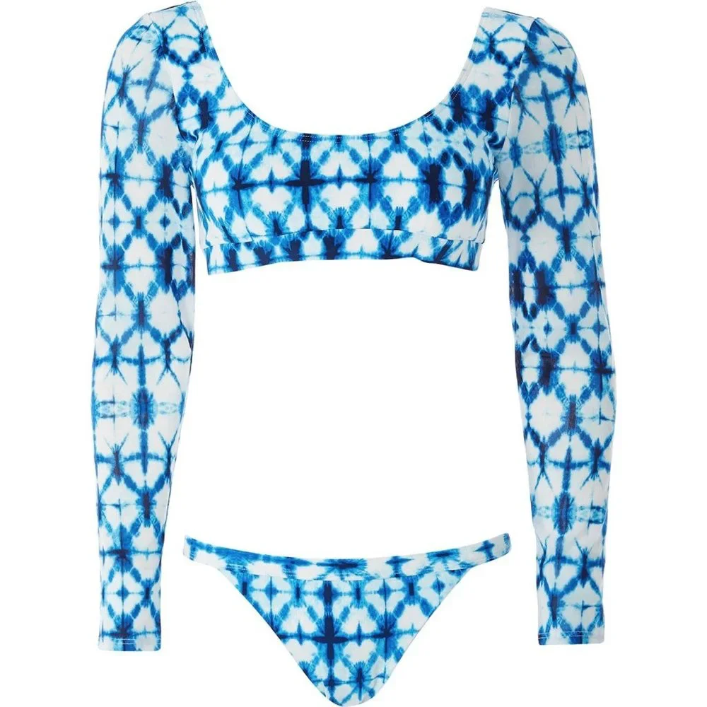 Cikada Tie Dye Long Sleeve Bikini